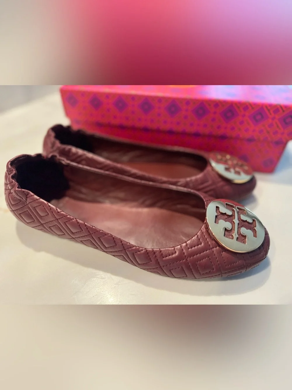 Tory Burch quilted burgundy